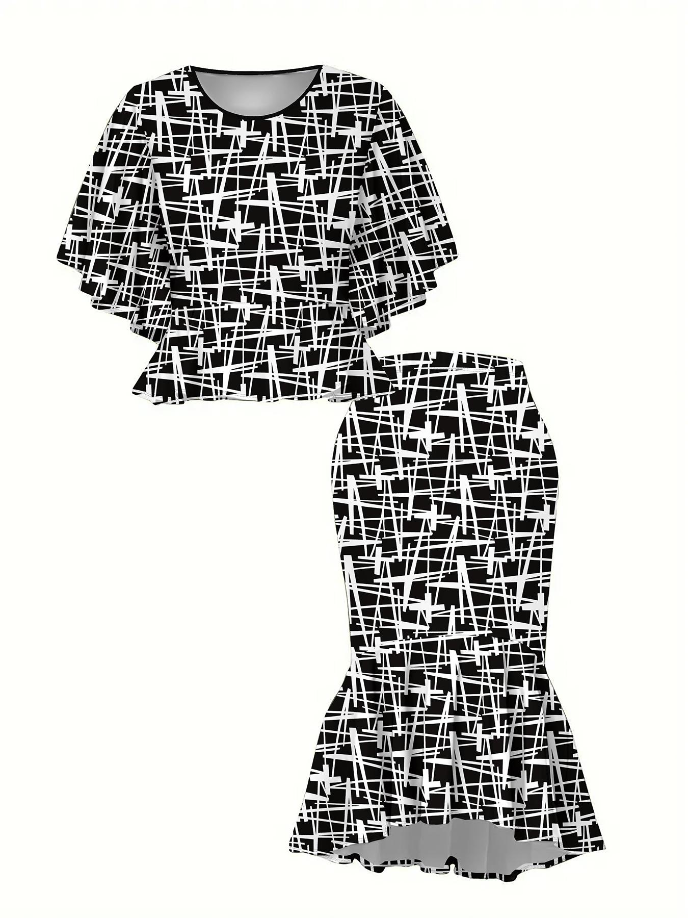 

Классический тотемный женский принт, напечатанный на 3D-принтере, Модный большого размера, Элегантный, Универсальный для всех сезонов. Футболка, Юбка и Комплект, Модный Стиль 6XL серый