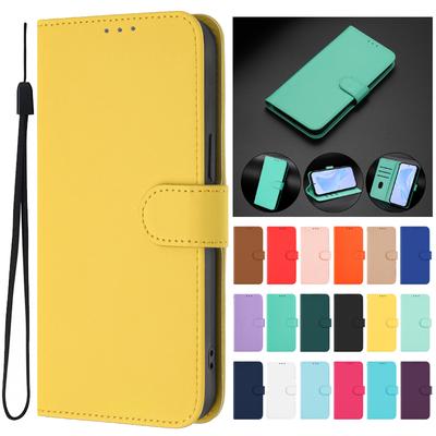 For Poco M6 M3 M4 Pro Case On for Xiaomi Poco M6 Pro M4Pro 5G Flip Cover sFor Xiaomi PocoM6 M5s M3 M4 M5 Solid Color Case Fundas