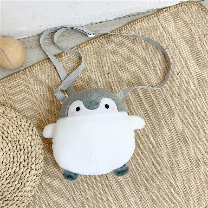 White Cartoon Penguin Cosplay Crossbody Bag With Nylon Lining And Inner Pocket For Teens