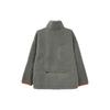 Puma Solid Color Logo Embroidered Fleece Long Sleeve Jacket Unisex Outerwear Gray 929820-02