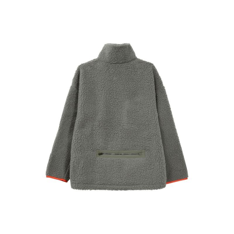 Puma Solid Color Logo Embroidered Fleece Long Sleeve Jacket Unisex Outerwear Gray 929820-02