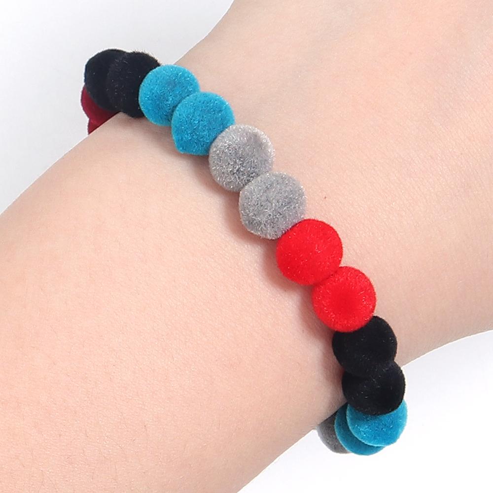 100Pcs 8mm Velvet Fabric Resin Beads Colored Loose Spacer Round Beads For Jewelry Making DIY Charm Bracelet Necklace Wholesale