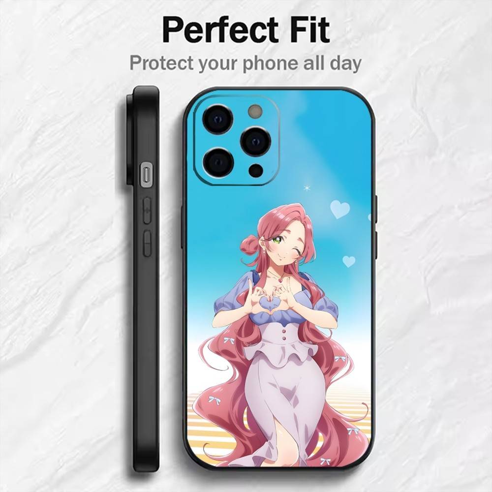 Mom H-Hahari Hanazono The 100 Girl-friend  Phone Case For iPhone17,16,15,14,13,12 Plus,Max Soft Silicone Black Cover