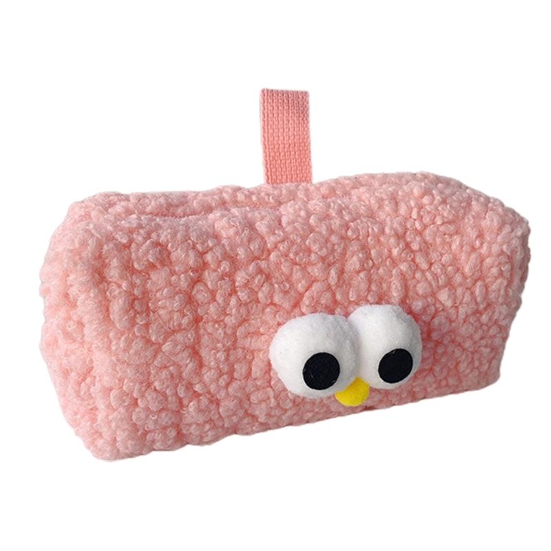 Portable Zipper Pencil for Case Multifunctional Cute Pen Pouch Fuzzy Plush Storage Bag for Travel Stationerys Small Craf