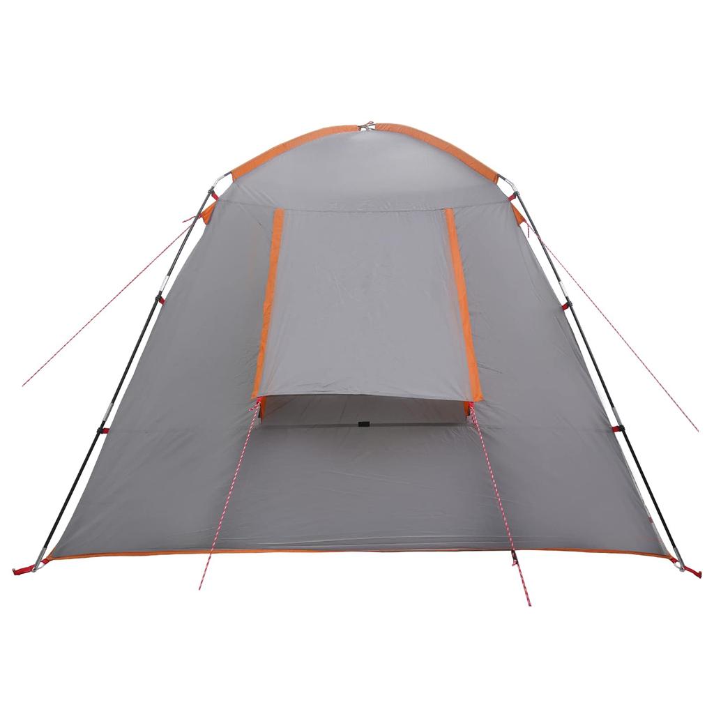 Cabin Tent Gray and Orange 210 x 210 x 138 cm Polyester