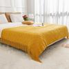 Coperta Plaid a Maglia con Nappe Morbida Stile Bohemien per Letto Divano Copriletto Decorazioni Coperte