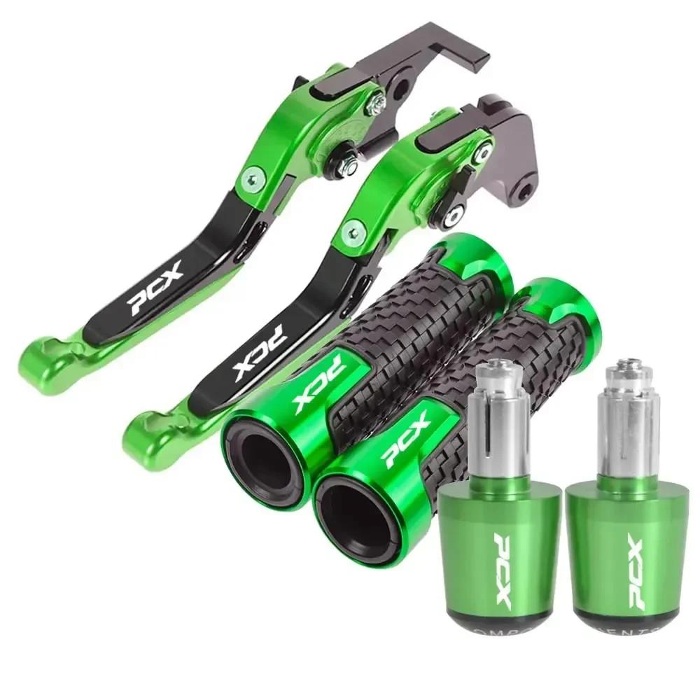 For Honda PCX 125 PCX125 PCX150 Motorcycle Adjustable Folding Brake Clutch Levers Handgrip Handlebar Grips Ends Accessories