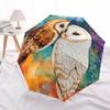 1 PC Automatic Folding Umbrella - Owls Pattern, Portable & Foldable Design with 8 Ribs, Christmas Birthday Gifts
