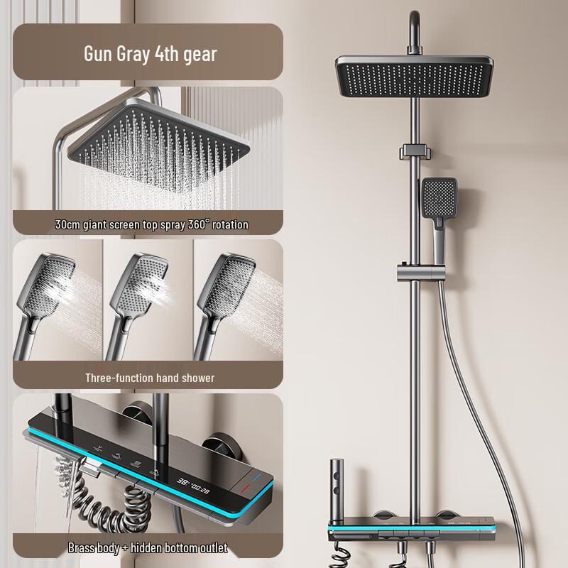 Digital Display Shower Faucet Set