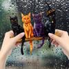 Cartoon Cute Kitten Balcony Glass Window Home Beautification and Decoration Static Electricity Window Stickers