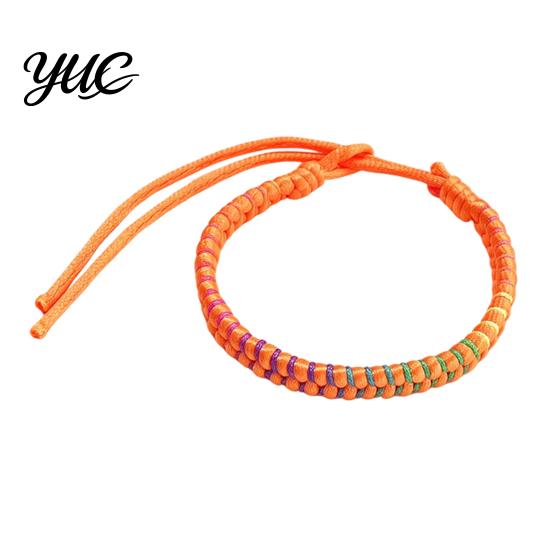 Cavigliere Intrecciate Minimaliste Bracciale da Surfista, Braccialetti Colorati Regolabili Fatti a Mano per Amicizia Donna Boho Polso Uomo Cavo in Poliestere Resistente Polso
