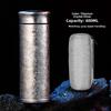 "Elegant Full Titanium Thermos Cup with Ice Flower Design - Perfect for Tea Brewing and Car Use"