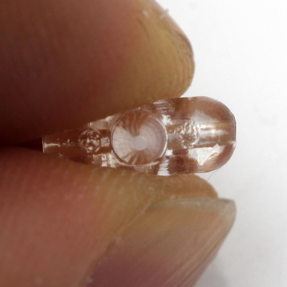 30PCS Transparent Clear Oval Double Cross Hole Beads Fishing Beads Sabiki Rig 3 Way Connector Fishing Accessories Cross Bead