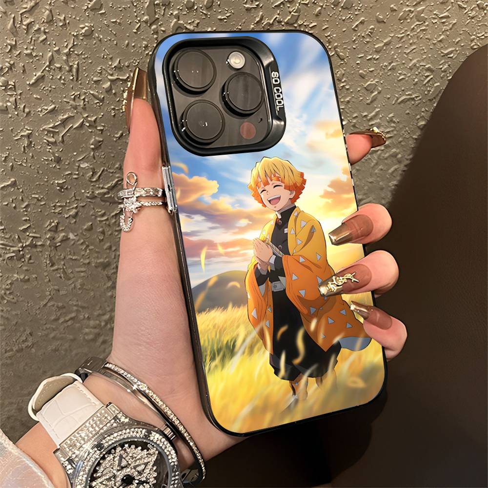 Agatsuma Zenitsu D-Demon S-Slayer  Phone Case For iPhone 16,15,14,13,12,11,Pro,Max,Plus,Mini,XS,SE Anti Fall Black Matte Cover iPhone16