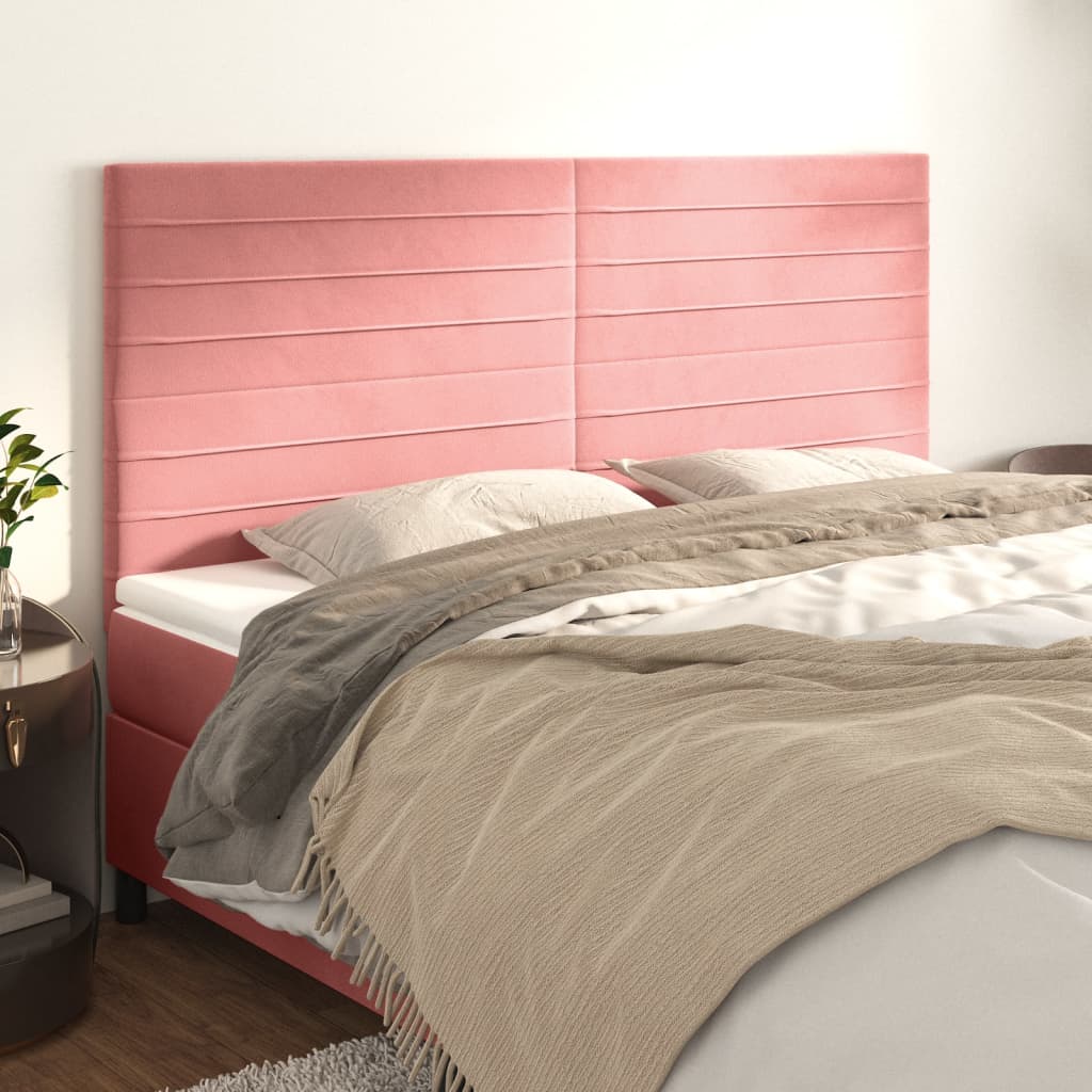 Headboard Pink 160 X 5 X 118 128 Cm Velvet