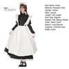 1 Set Maid Cosplay Dress Set Includes Apron Headband Bow And Socks Unisex A-Line Calf-Length Contrast Color Ruffle Dress Parties Photography Servant