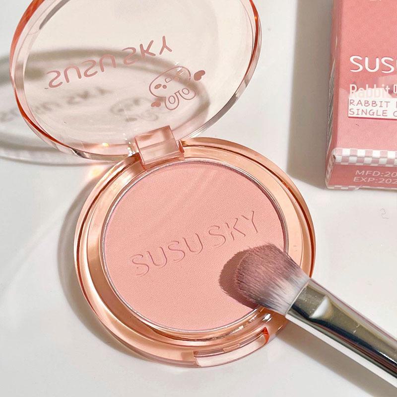 

SUSUSKY Rabbit Pu Pu Blush: Фіолетовий, блакитний, персиковий матовий, нюдові подвійні рум’яна, підсвічування та контур.
