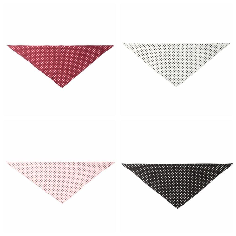 Polyester Polka Dots Triangle Scarf Thin Head Wraps Stacked Wear Foulard Hair Band Travel Matching