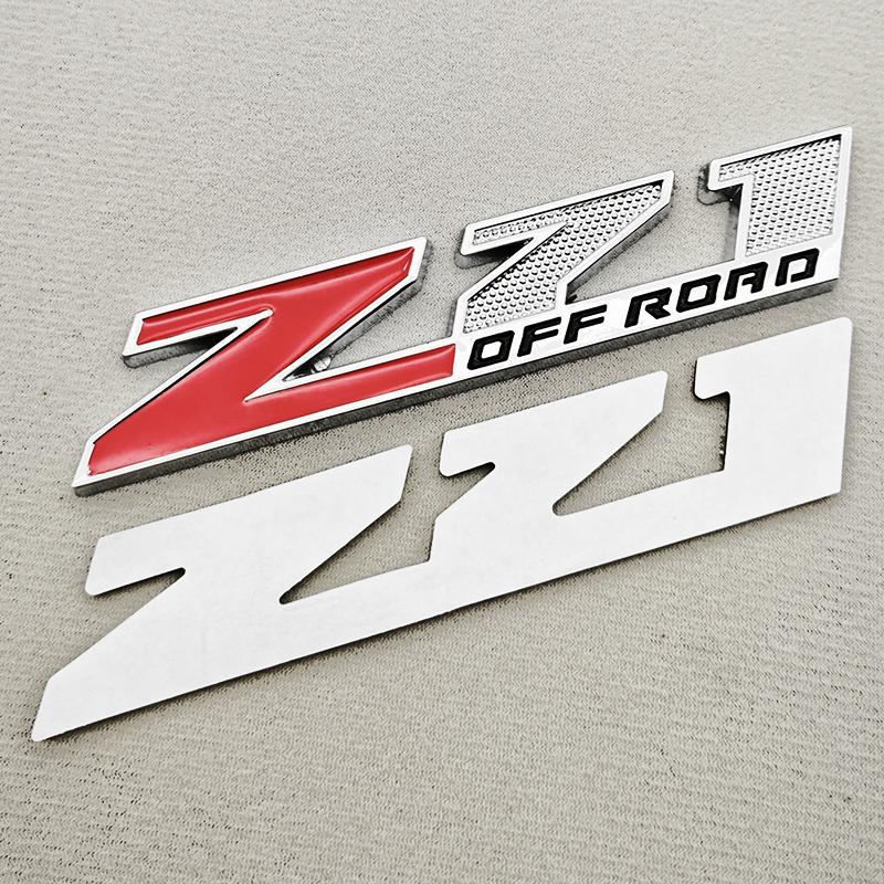 AABKA1 3D Metal Logo Z71 OFF ROAD Car Sticker Trunk Embelem Front Grille Badge For Chevy Chevrolet Silverado Colorado Tahoe Accessories