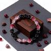Bohemian Jewelry Bracelet Round Bead Bracelet Crystal Obsidian Red Glass Bracelet Beaded Fashion Stackable Bracelet