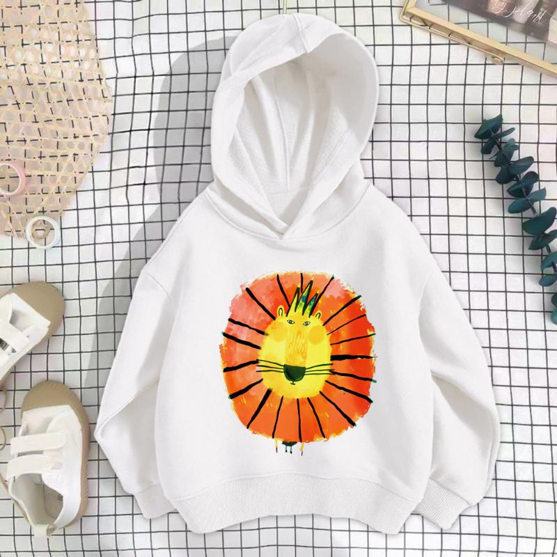 Children's Thin Sweatshirt Autumn New Round Neck Korean Style Loose Long Sleeve Top Boys Girls Fashionable