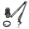 MS15 RGB Condenser USB Gaming Microphone with Pop Filter for Live Streaming