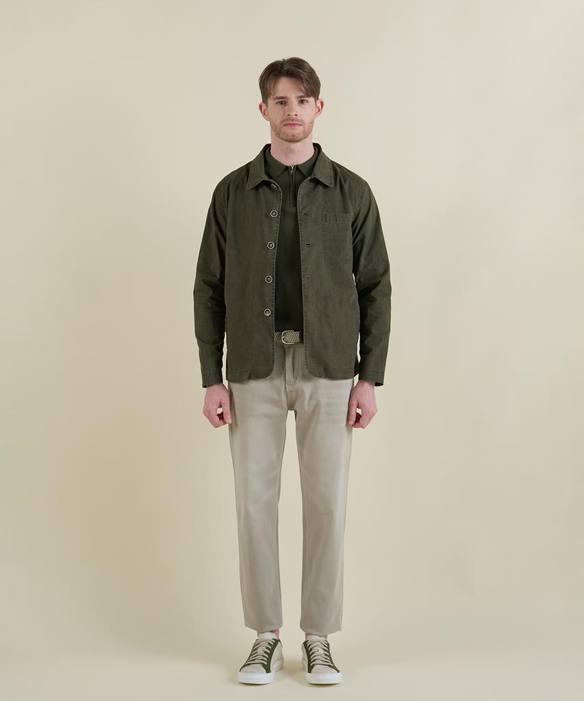 Panicale Khaki Cotton Work Jacket