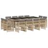 VidaXL Ensemble à Manger de Jardin avec Coussins 13 pcs, Table et Chaises à Dossier Rabattable, Meubles d'Extérieur Patio 3211044