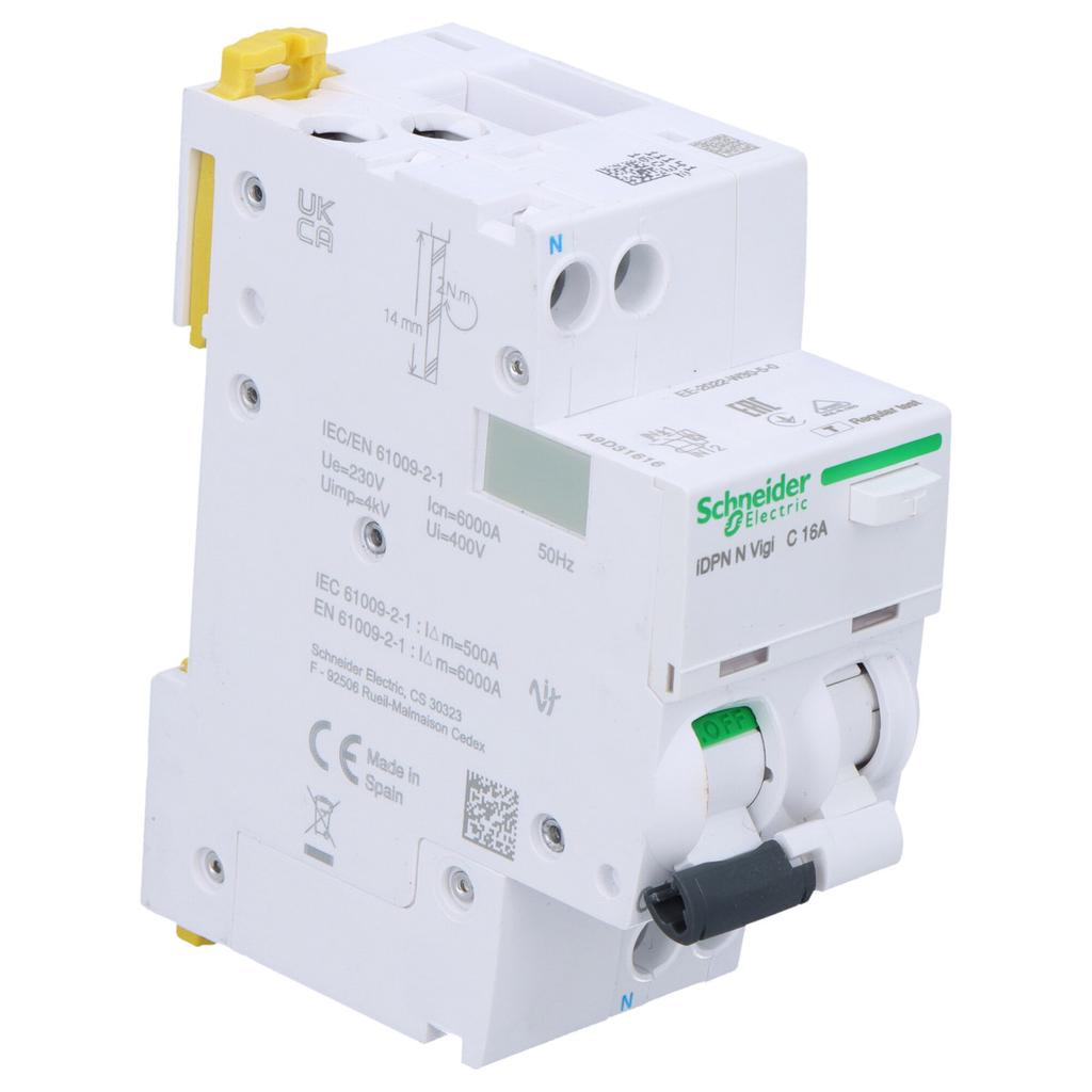 Residual current circuit breaker with overcurrent protection iDPNNVigi-C16-30-AC C 16A