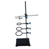 Laboratory Iron Stand Set with Plastic & Metal Butterfly Clip, Square Base, Flask Clamp for Junior High School Chemistry