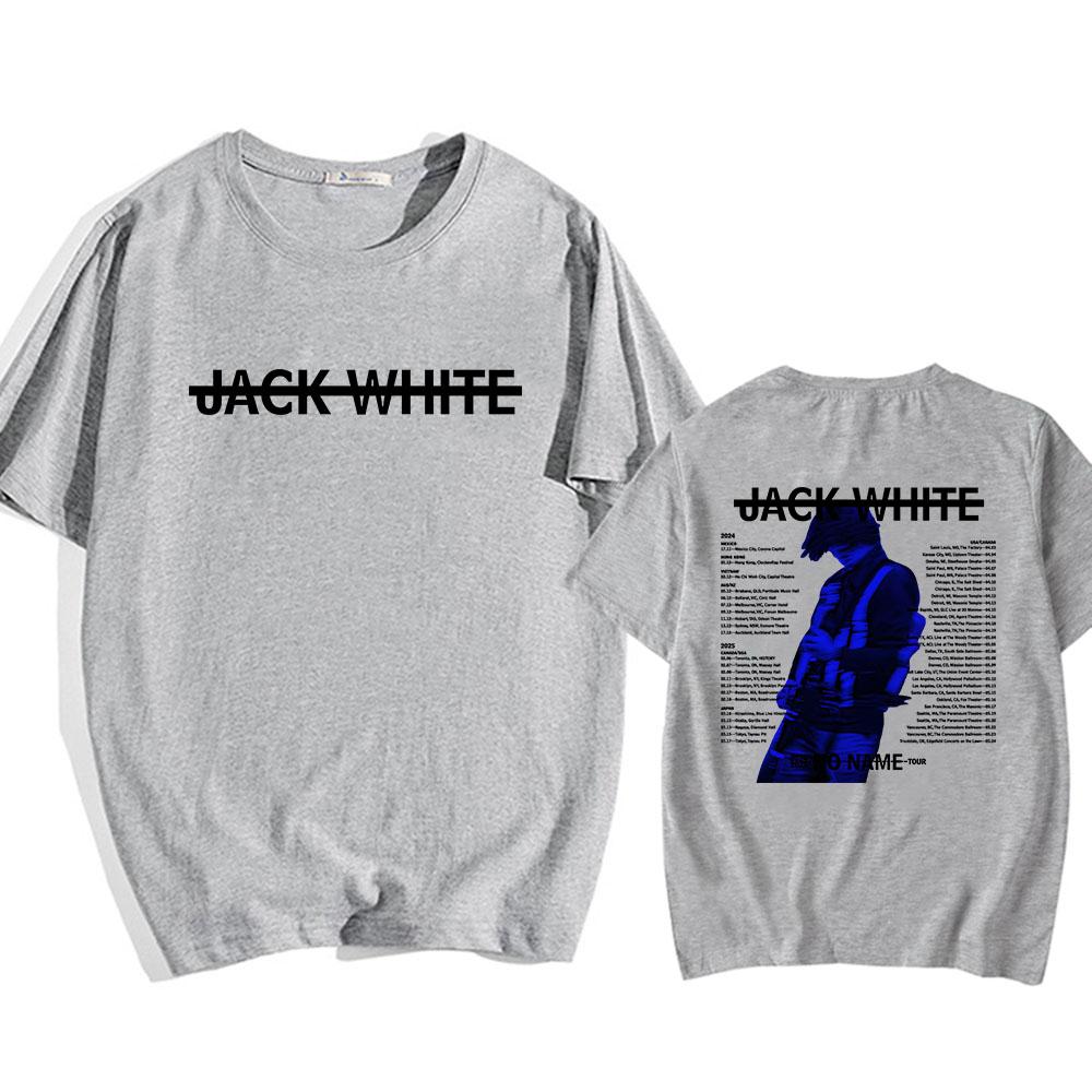 2024-2025 No Name Tour T-shirt Jack White  Singer Printing Tshirts Unisex Cotton High Quality Comfortable Tee-shirt