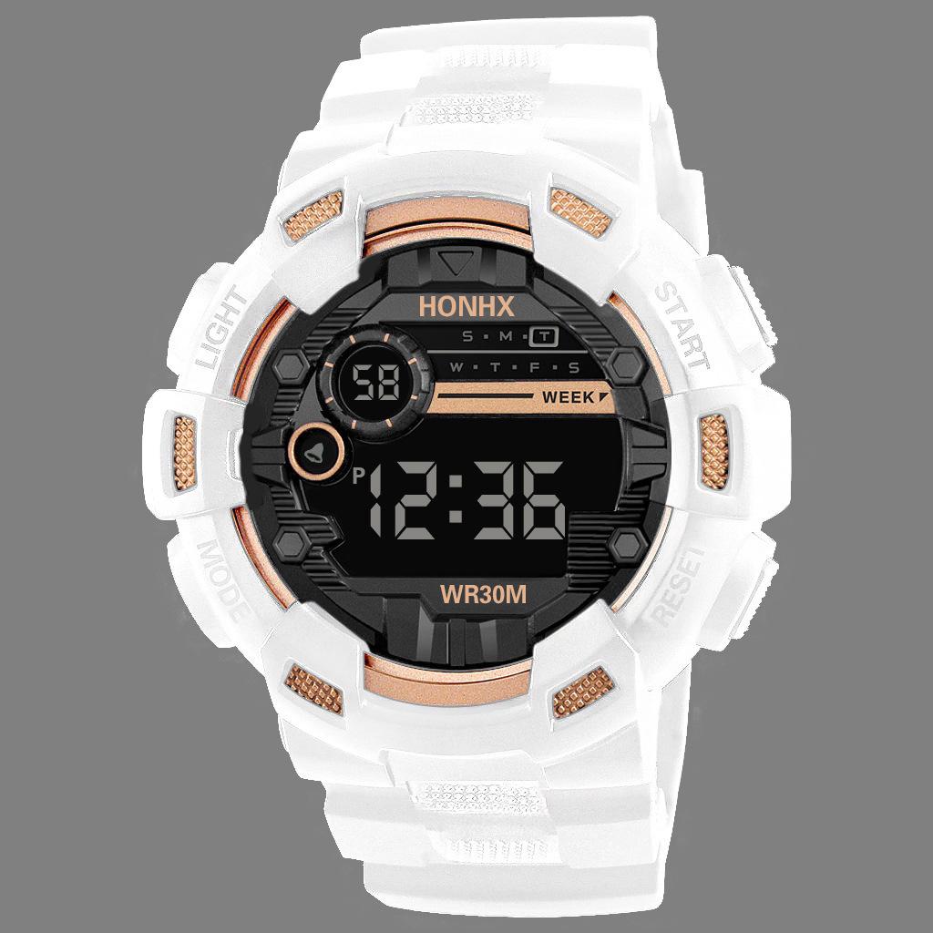 HONHX Men's Waterproof LED Multifunction Sport Watch for Middle School Students