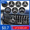 Car Sticker Car Front Bumper Grill Star Badge Emblem OE Style 3D Mirror Finish Style LED Logo Emblem For Mercedes Benz GLC250 GL