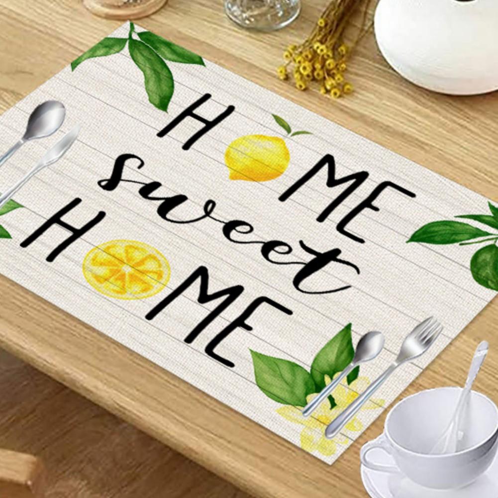 Cheap 32x42cm,Summer Placemat Lemon Print Mats For Dining Table Decorations Joom