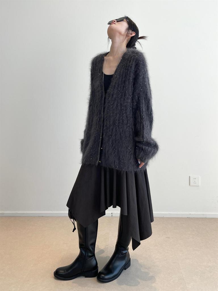 Luxurious South African Mohair & Italian Lurex Sequin Cardigan