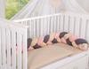 Braided crib bumper - beige-dirty pink-anthracite
