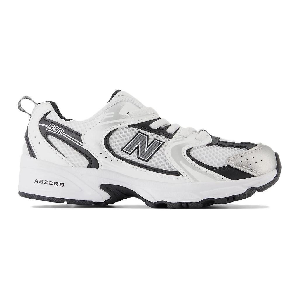 New Balance Comfortable Durable Low Top Casual Shoes Kids sneaker White Black PZ530LB-1