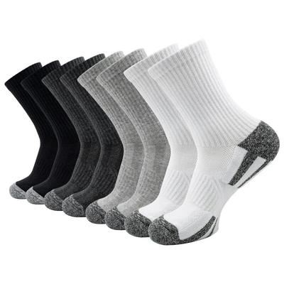 6 Paar Sportsocken Herren Gepolsterte Laufsocken Atmungsaktive Outdoor-Sportsocken Lange Mittelschaftsocken