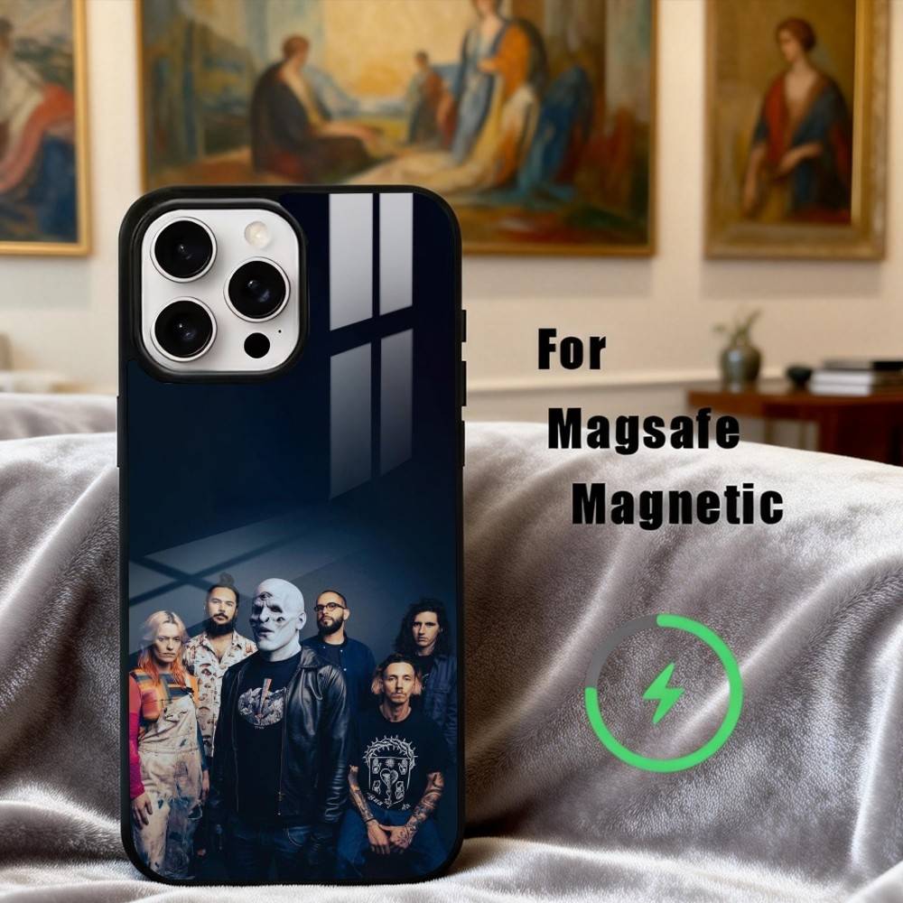 Electric Rock M-M83 Band Phone Case For iPhone17,16,15,14,13,12,11 Plus,For Magnetic Wireless Charge Cover