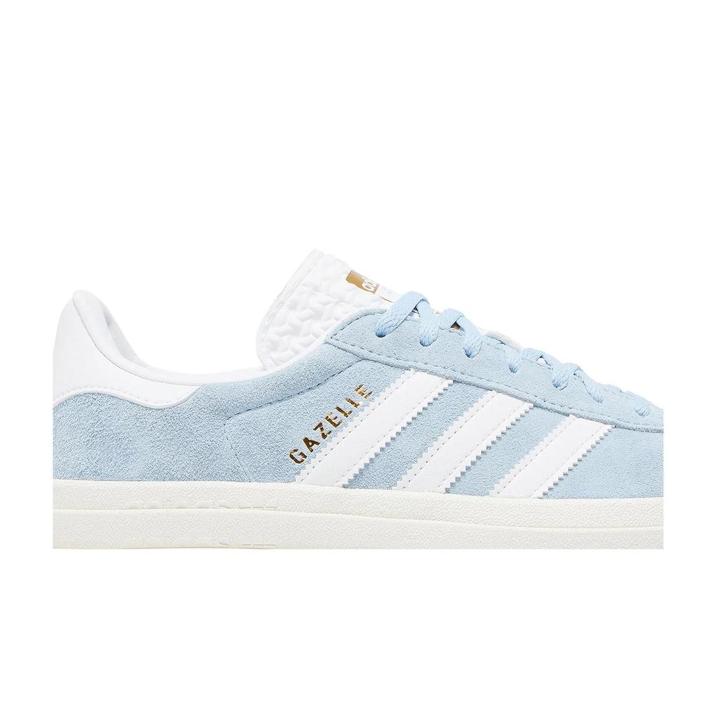 adidas Womens Gazelle Bold 'Clear Sky' (women's sizes) Clear Sky / Cloud White / Gold Metallic Skate Shoes ID6991