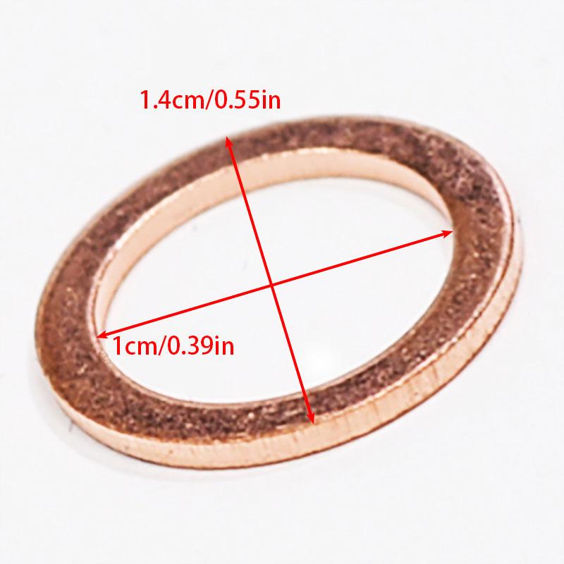 10/20pcs M10 Motorcycle Hose Washers Accessories Tools Motorcycle Braided Clutch Brake Hose Banjo Seal Copper Crush Washer