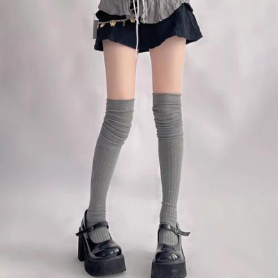 Yousheng Slouch Thigh High Socks Women Stretchy Over-the-knee Scrunch Socks Long Over Knee Stockings for Boots Skirts Party Dating Street Wear