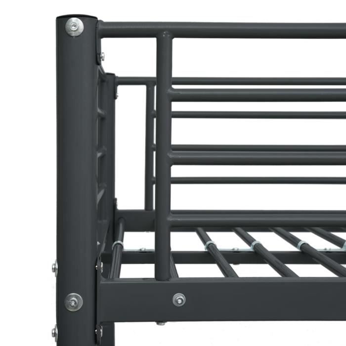 VidaXL Bunk Bed Frames Black Metal 140x200 Cm/90x200 Cm