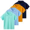 Kids' Striped Multicolor Polo Shirt - Boys' Gentleman Casual or Girls' Solid Short Sleeve Tee