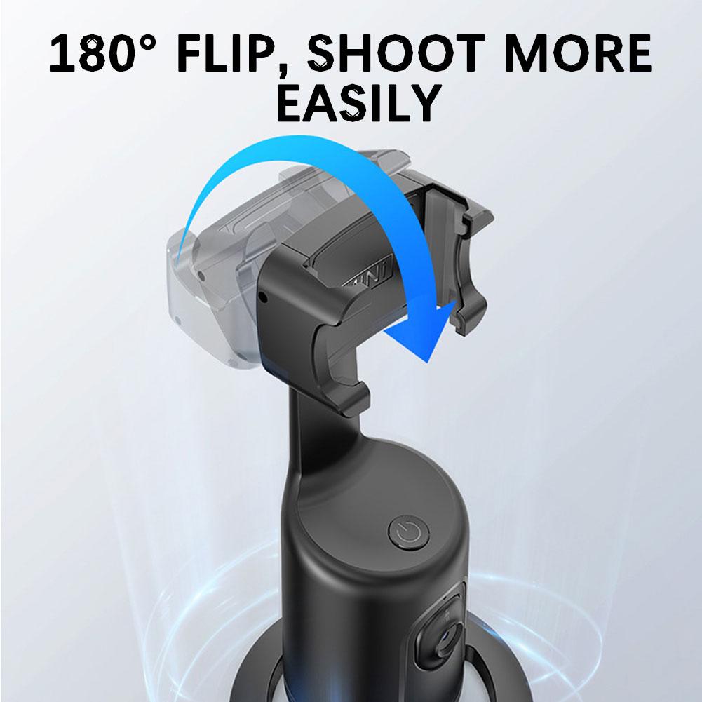 P01 Smart 360° Auto Tracking Shooting Gimbal Selfie AI Camera Recognition Body Face Follow Live Shoot Phone Stand for Vlog Video
