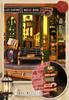 moin moin Dollhouse Miniature DIY Kit Set Scale Twilight Study LED Light Acrylic Case 2511dh475 1/24 [English Instructions] Bookstore, Bookshop, Town,