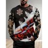 Christmas Men's T-Shirts Fashion 3D Print Long Sleeve T-Shirt Round Neck Y2k Clothes Man Autumn Fashion Loose Men's Casual Tops