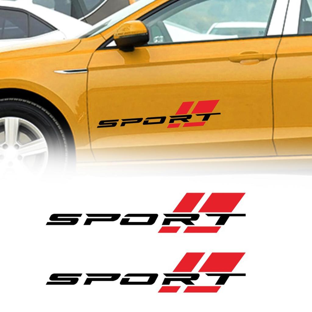 Body Door Side Decal Sticker, Protective Car Body Door Side Sticker for RV (Black)