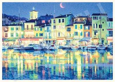 Epoch Jigsaw Puzzle by Teppei Moon X 53 with and Score Ticket 500-piece Illustration/Art Sasakura, "Vacances - Side" (38 Cm), 07-800s, Glue, Spatula,
