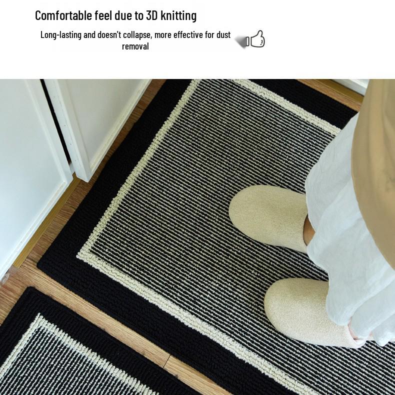 High-End Non-Slip Kitchen Floor Mat: Absorbent, Oil-Resistant, Wear-Resistant, Machine Washable Rug for Entrance.